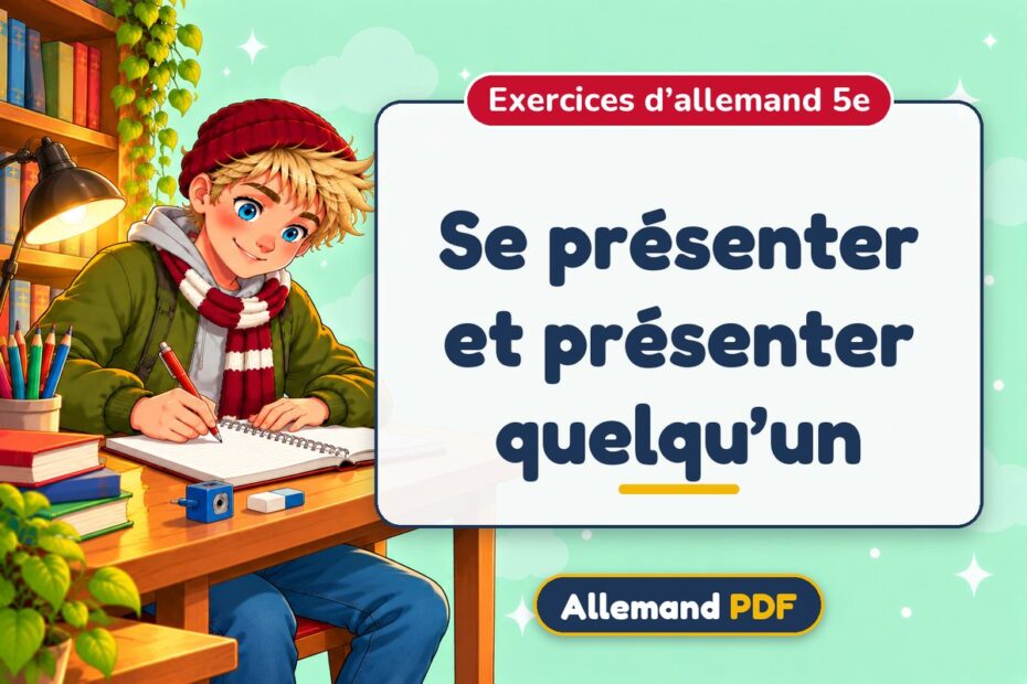 Se présenter et présenter quelqu’un : exercices d’allemand 5e, illustration Allemand PDF
