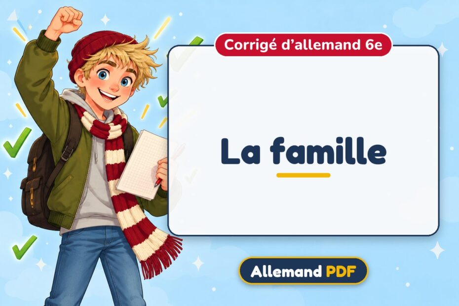 La famille : corrigé d’allemand 6e, illustration Allemand PDF