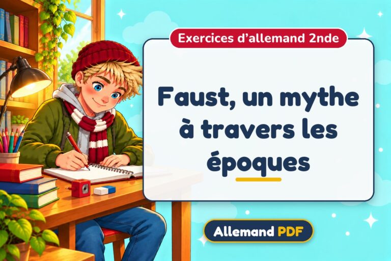 Faust, un mythe à travers les époques : exercices d’allemand 2nde, illustration Allemand PDF