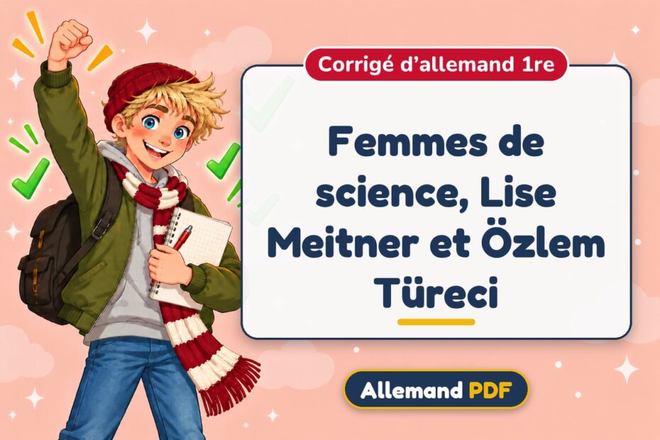 Femmes de science, Lise Meitner et Özlem Türeci : corrigé d’allemand 1re, illustration Allemand PDF
