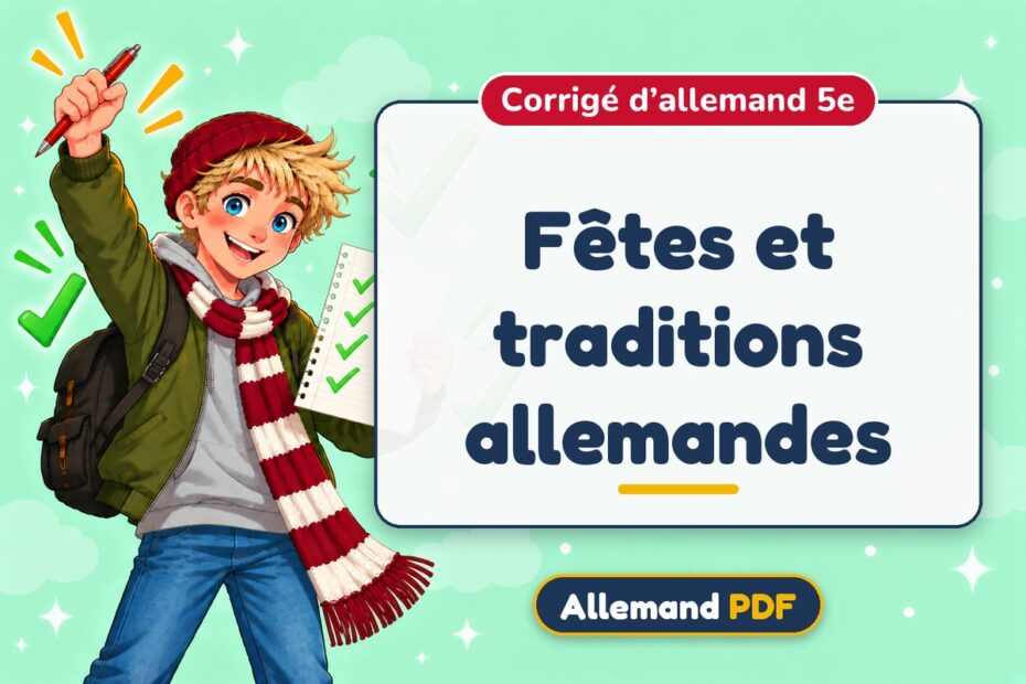 Fêtes et traditions allemandes : corrigé d’allemand 5e, illustration Allemand PDF