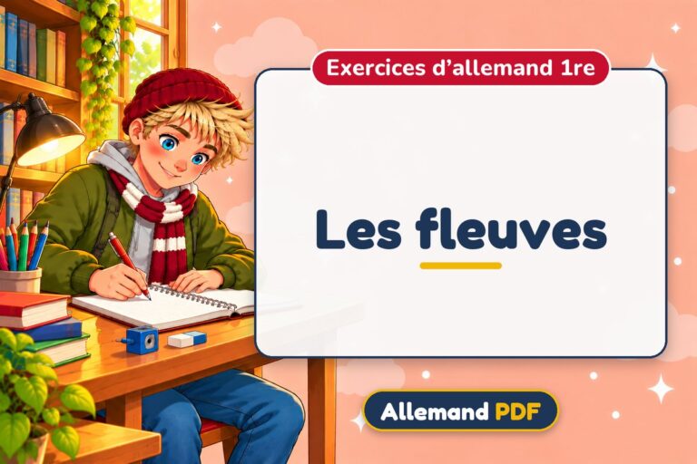 Les fleuves : exercices d’allemand 1re, illustration Allemand PDF