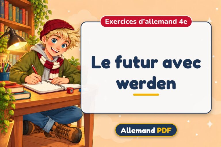 Le futur avec werden : exercices d’allemand 4e, illustration Allemand PDF