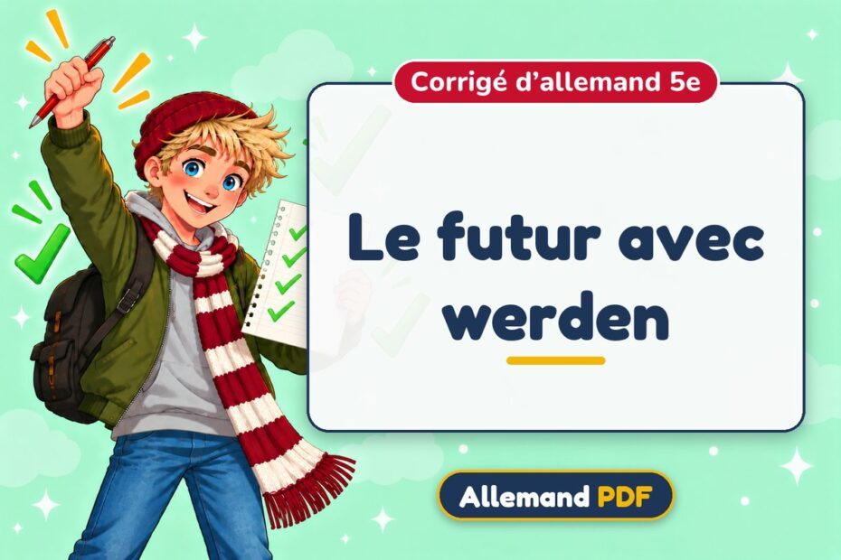 Le futur avec werden : corrigé d’allemand 5e, illustration Allemand PDF