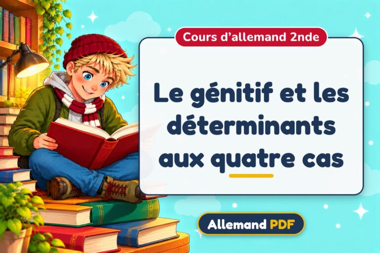 Le génitif et les déterminants aux quatre cas : cours d’allemand 2nde, illustration Allemand PDF