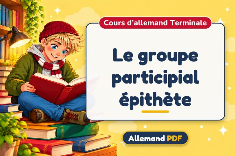 Le groupe participial épithète : cours d’allemand terminale, illustration Allemand PDF