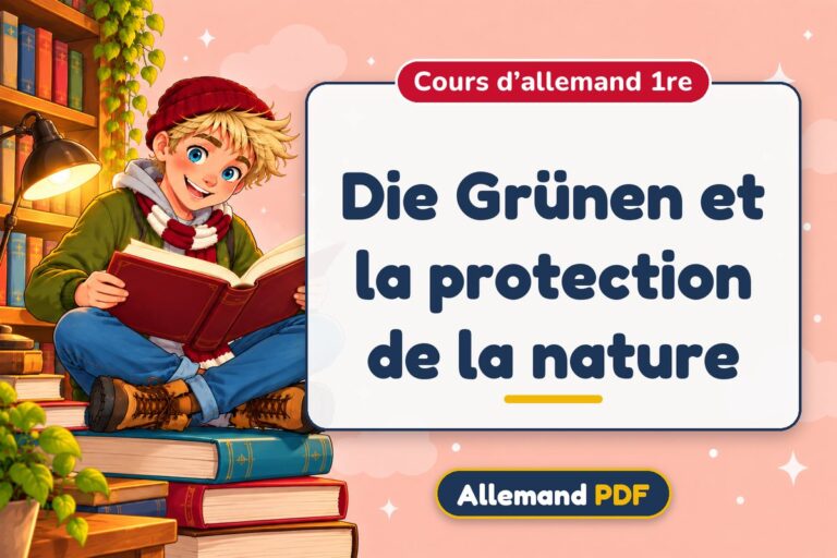 Die Grünen et la protection de la nature : cours d’allemand 1re, illustration Allemand PDF