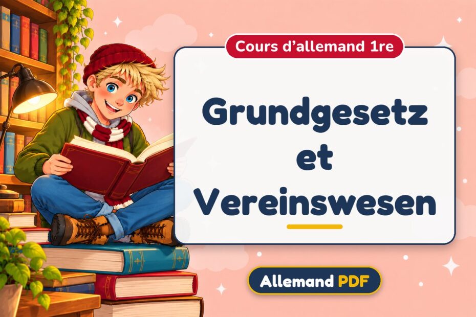 Grundgesetz et Vereinswesen : cours d’allemand 1re, illustration Allemand PDF
