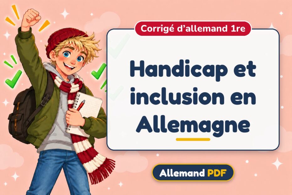 Handicap et inclusion en Allemagne : corrigé d’allemand 1re, illustration Allemand PDF