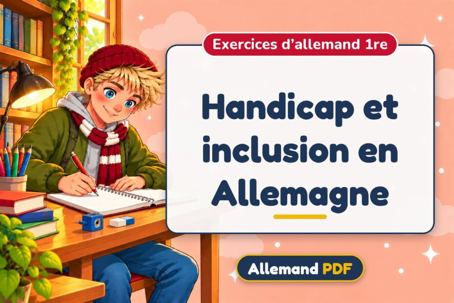 Handicap et inclusion en Allemagne : exercices d’allemand 1re, illustration Allemand PDF