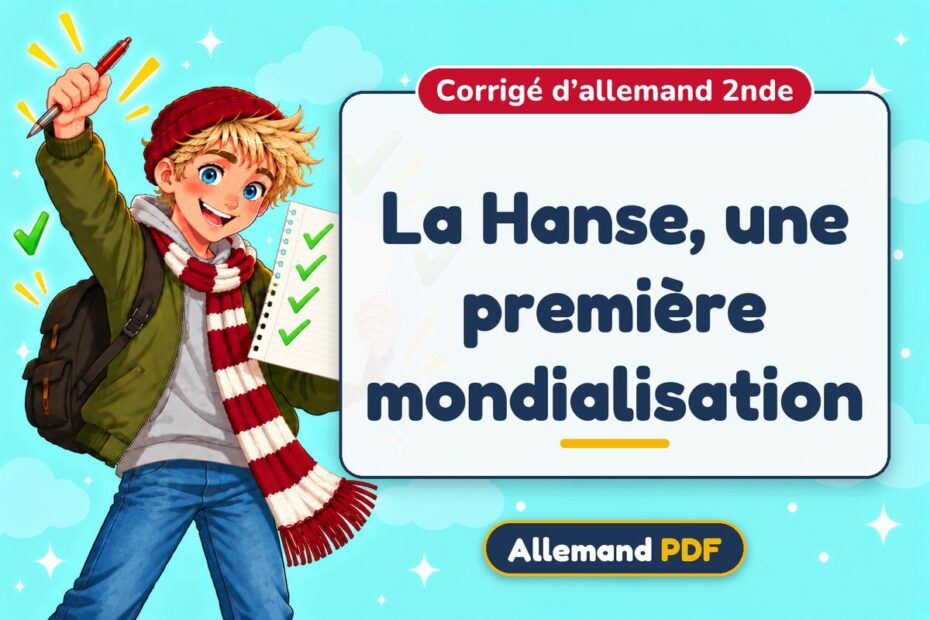 La Hanse, une première mondialisation : corrigé d’allemand 2nde, illustration Allemand PDF