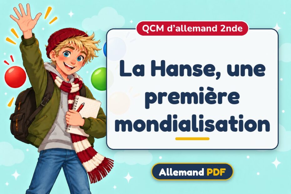La Hanse, une première mondialisation : QCM d’allemand 2nde, illustration Allemand PDF
