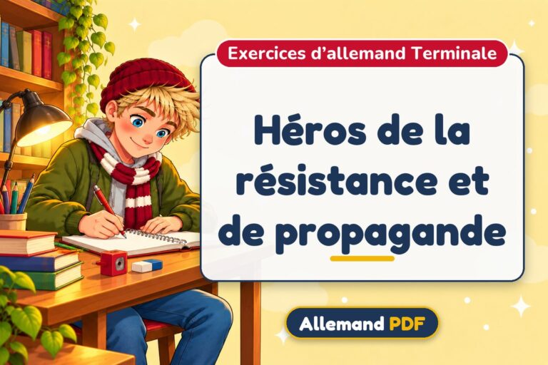 Héros de la résistance et de propagande : exercices d’allemand terminale, illustration Allemand PDF