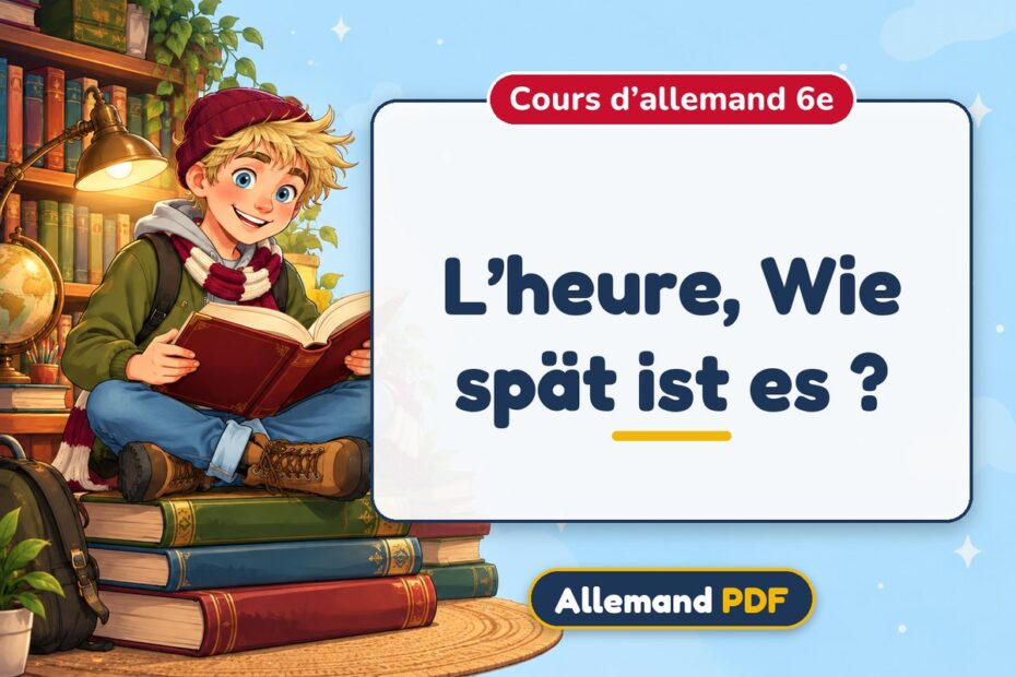 L’heure, Wie spät ist es ? : cours d’allemand 6e, illustration Allemand PDF