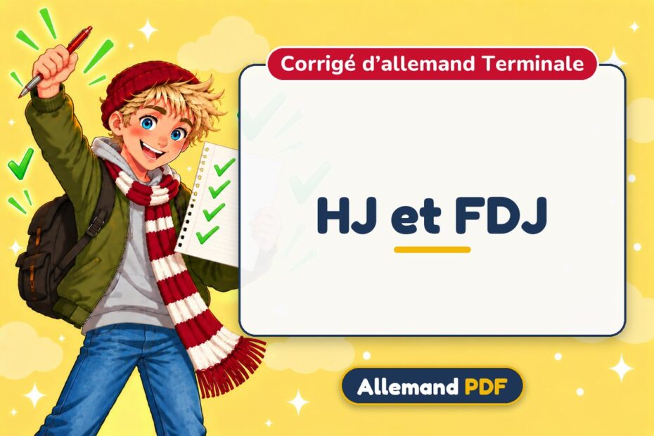 HJ et FDJ : corrigé d’allemand terminale, illustration Allemand PDF