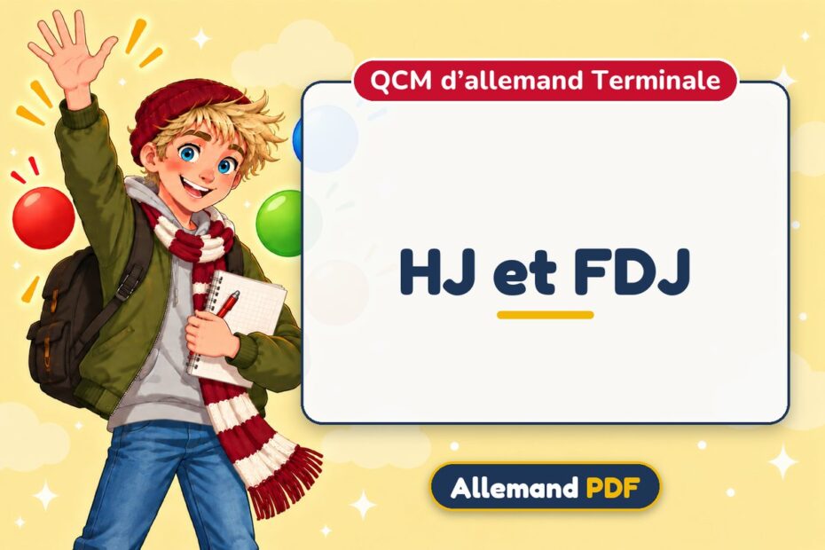HJ et FDJ : QCM d’allemand terminale, illustration Allemand PDF