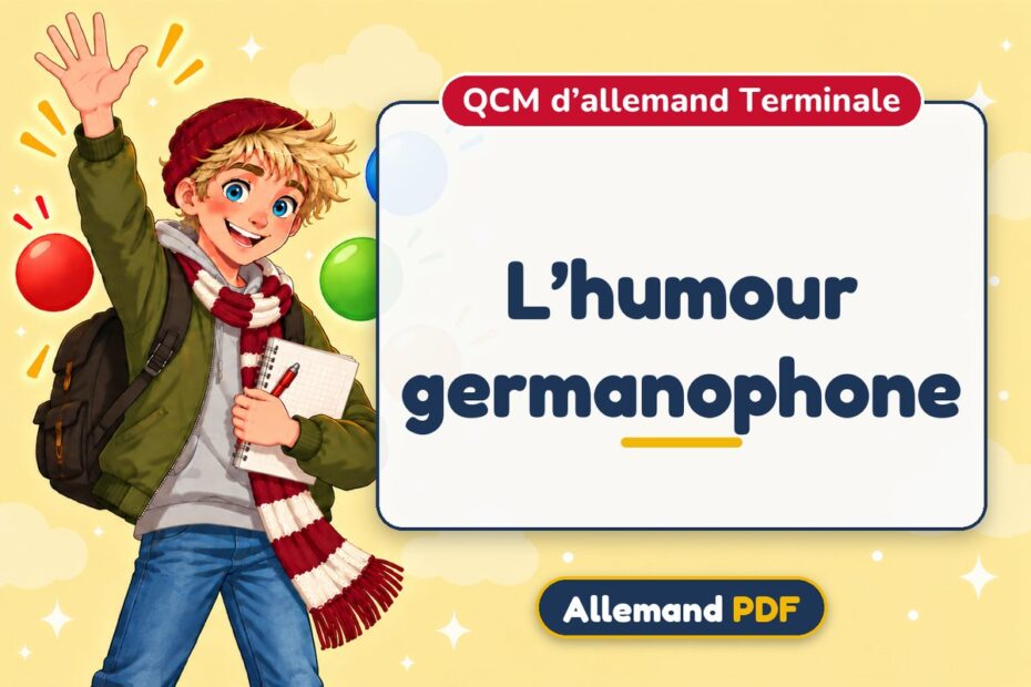L’humour germanophone : QCM d’allemand terminale, illustration Allemand PDF