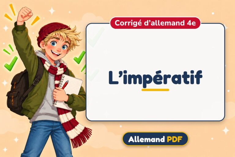 L’impératif : corrigé d’allemand 4e, illustration Allemand PDF
