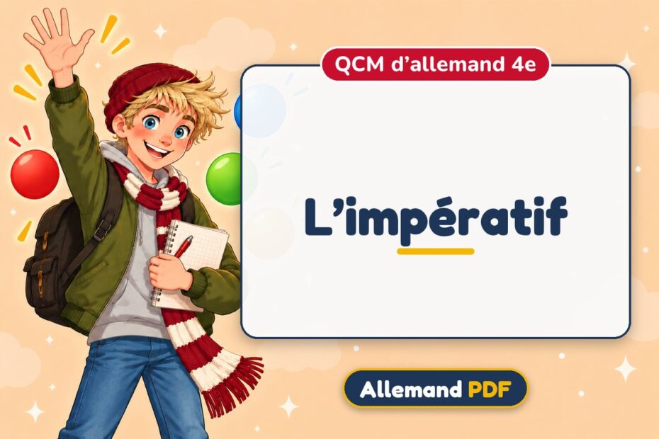 L’impératif : QCM d’allemand 4e, illustration Allemand PDF