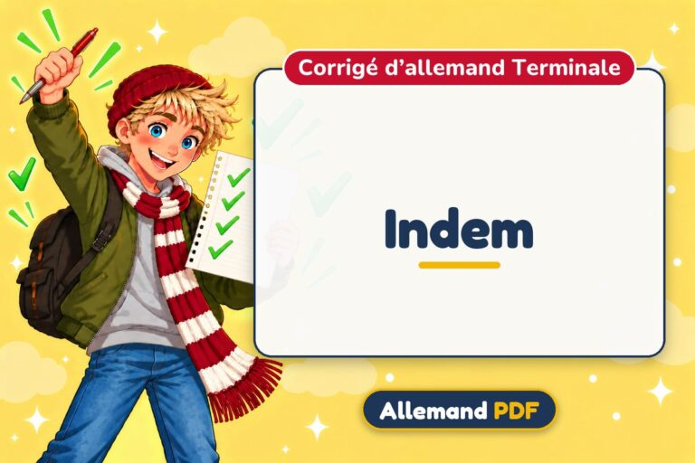 Indem : corrigé d’allemand terminale, illustration Allemand PDF