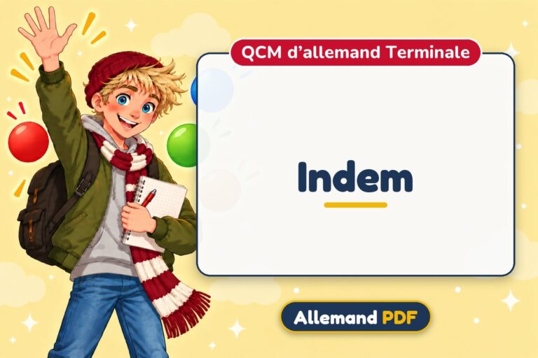 Indem : QCM d’allemand terminale, illustration Allemand PDF