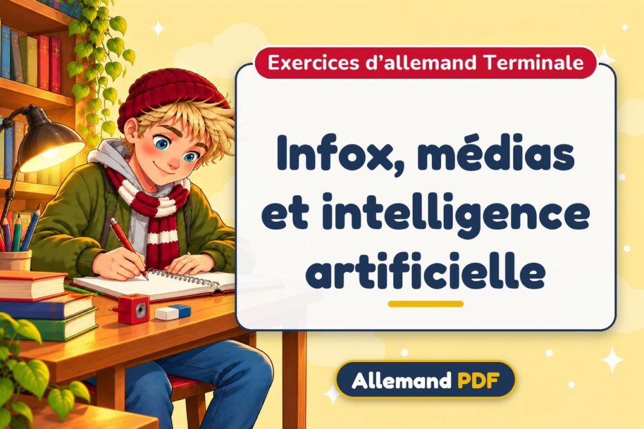 Infox, médias et intelligence artificielle : exercices d’allemand terminale, illustration Allemand PDF