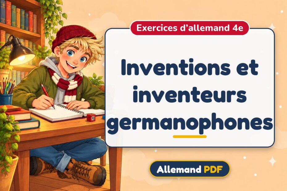 Inventions et inventeurs germanophones : exercices d’allemand 4e, illustration Allemand PDF