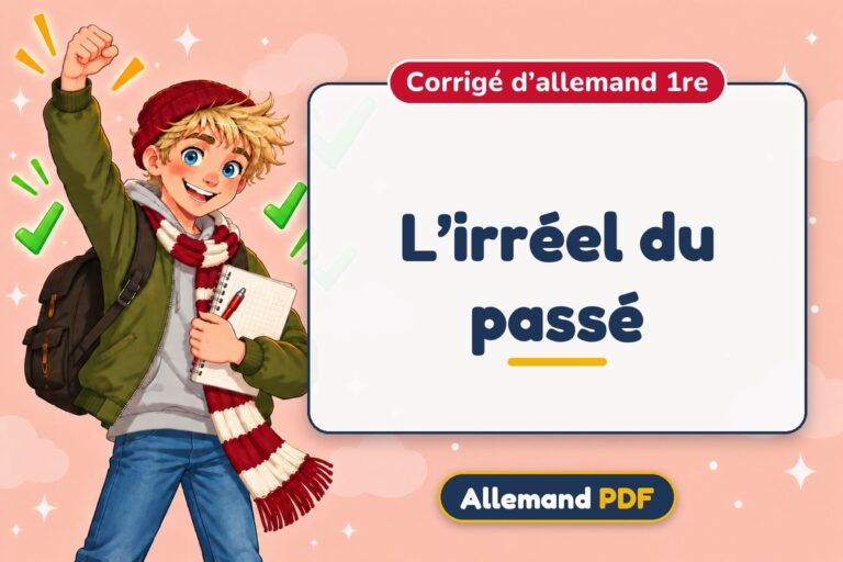 L’irréel du passé : corrigé d’allemand 1re, illustration Allemand PDF