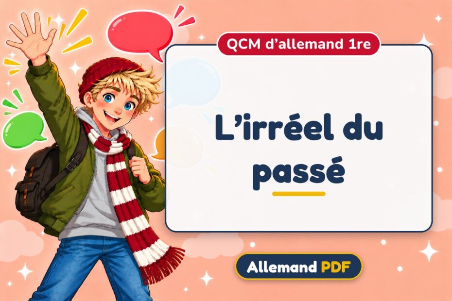 L’irréel du passé : QCM d’allemand 1re, illustration Allemand PDF