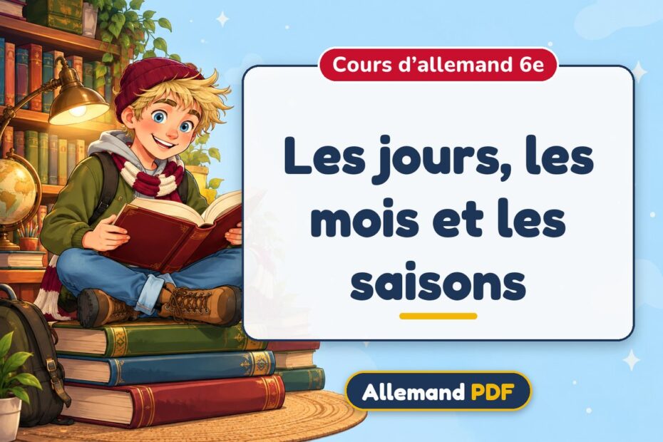 Les jours, les mois et les saisons : cours d’allemand 6e, illustration Allemand PDF