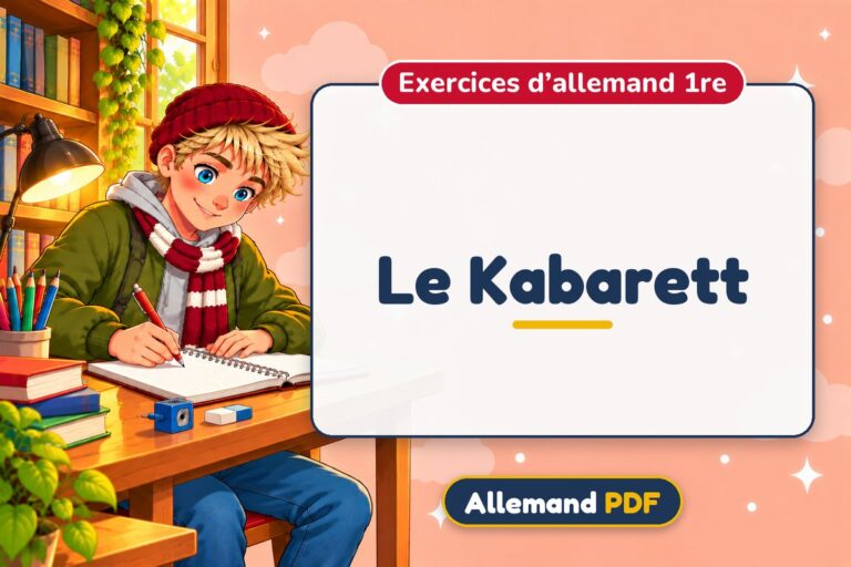 Le Kabarett : exercices d’allemand 1re, illustration Allemand PDF