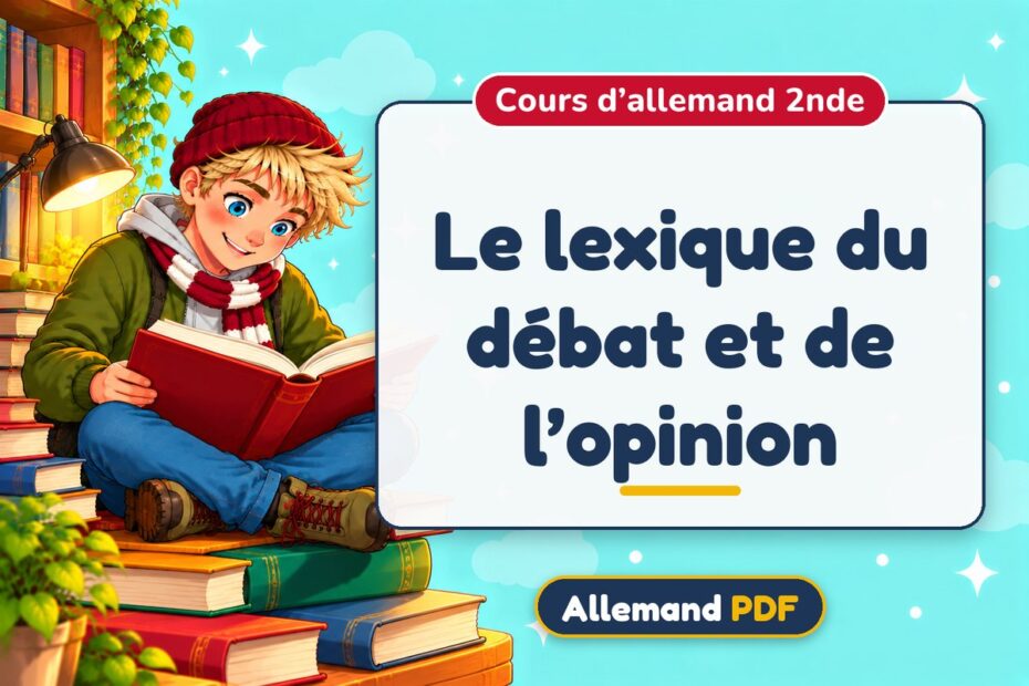 Le lexique du débat et de l’opinion : cours d’allemand 2nde, illustration Allemand PDF