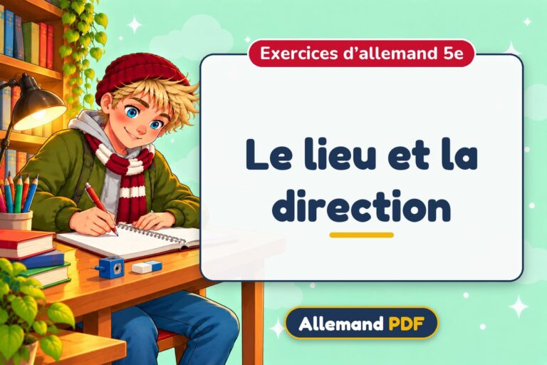Le lieu et la direction : exercices d’allemand 5e, illustration Allemand PDF