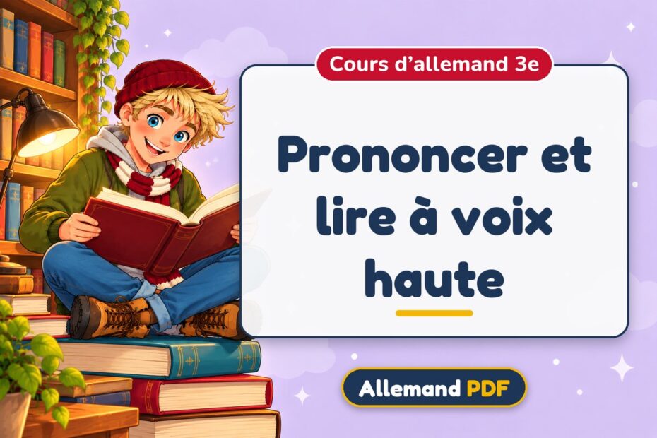 Prononcer et lire à voix haute : cours d’allemand 3e, illustration Allemand PDF