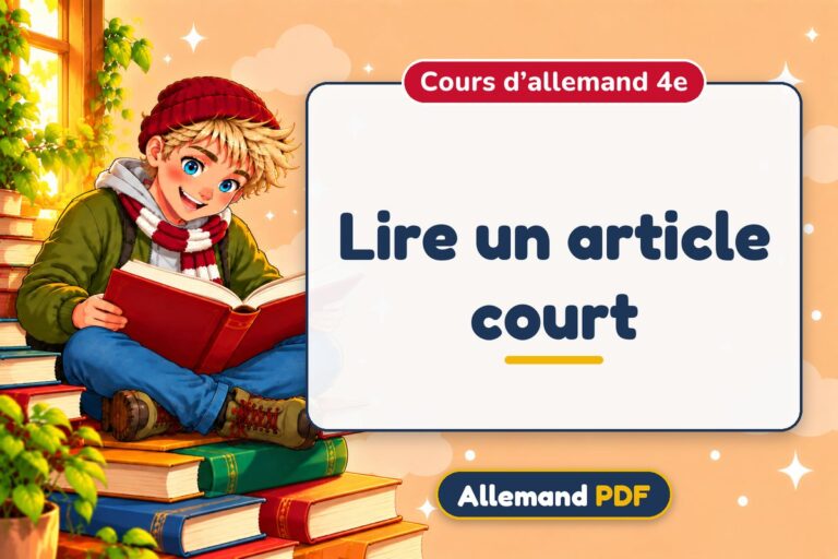 Lire un article court : cours d’allemand 4e, illustration Allemand PDF