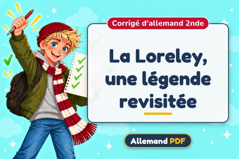 La Loreley, une légende revisitée : corrigé d’allemand 2nde, illustration Allemand PDF