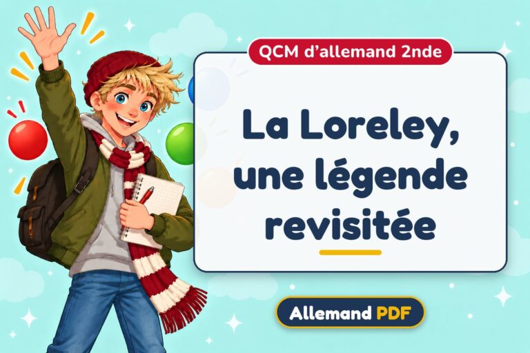 La Loreley, une légende revisitée : QCM d’allemand 2nde, illustration Allemand PDF