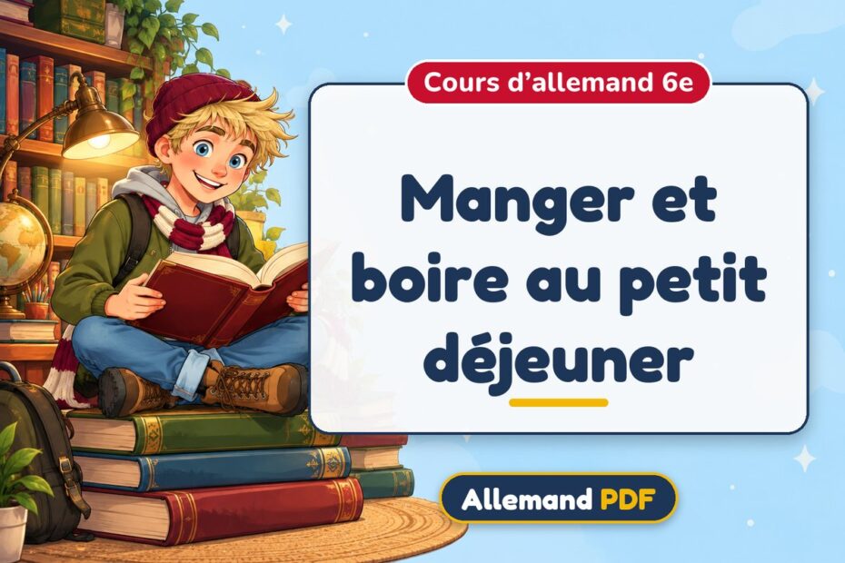 Manger et boire au petit déjeuner : cours d’allemand 6e, illustration Allemand PDF