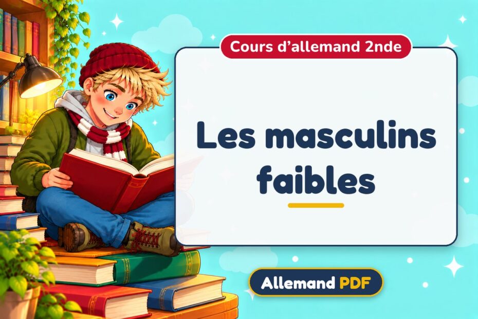 Les masculins faibles : cours d’allemand 2nde, illustration Allemand PDF