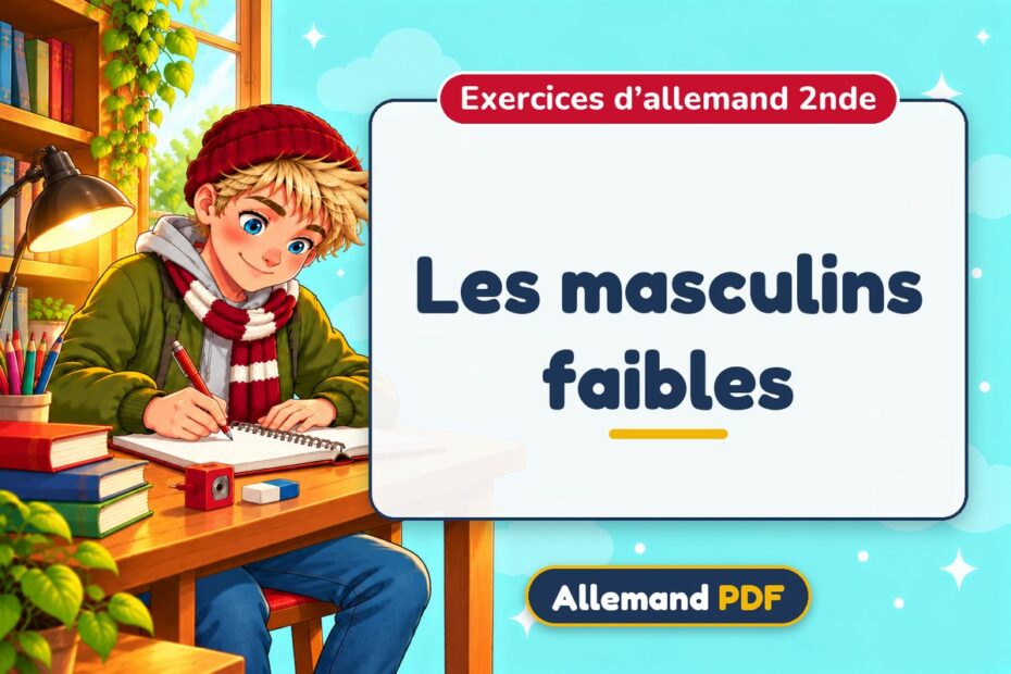 Les masculins faibles : exercices d’allemand 2nde, illustration Allemand PDF