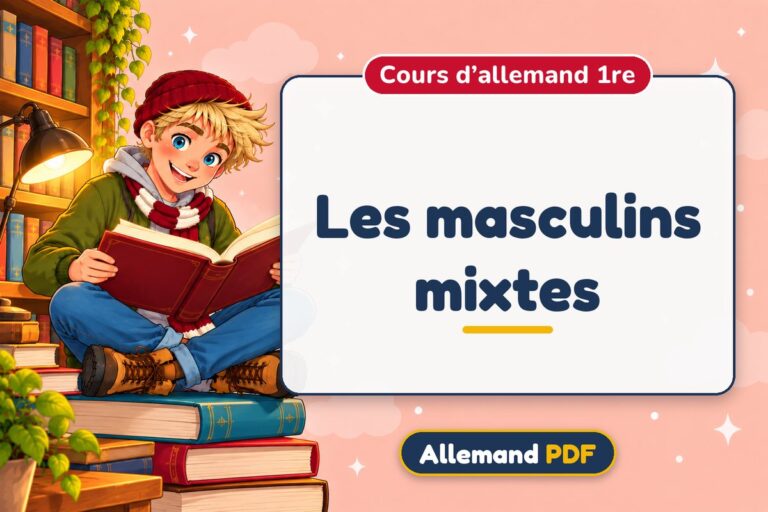 Les masculins mixtes : cours d’allemand 1re, illustration Allemand PDF
