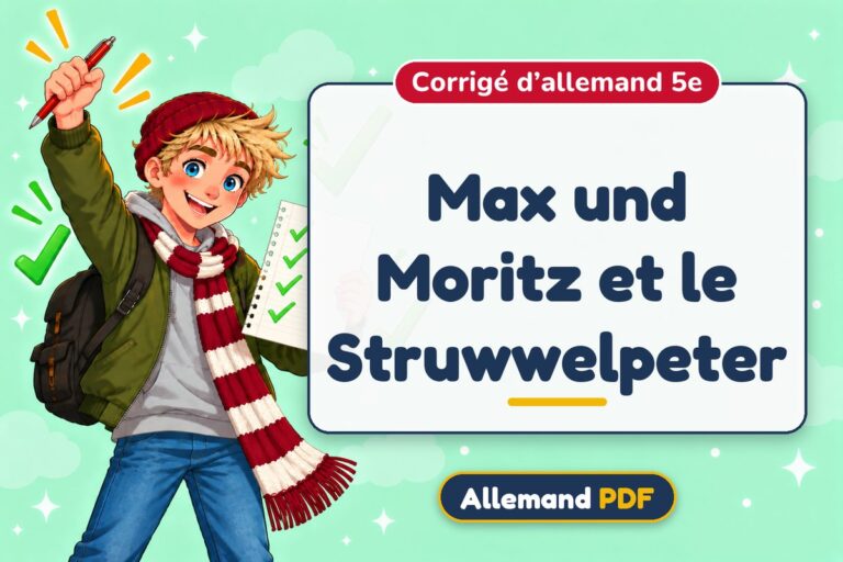 Max und Moritz et le Struwwelpeter : corrigé d’allemand 5e, illustration Allemand PDF