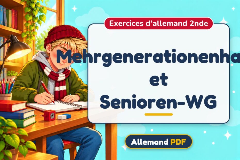 Mehrgenerationenhaus et Senioren-WG : exercices d’allemand 2nde, illustration Allemand PDF