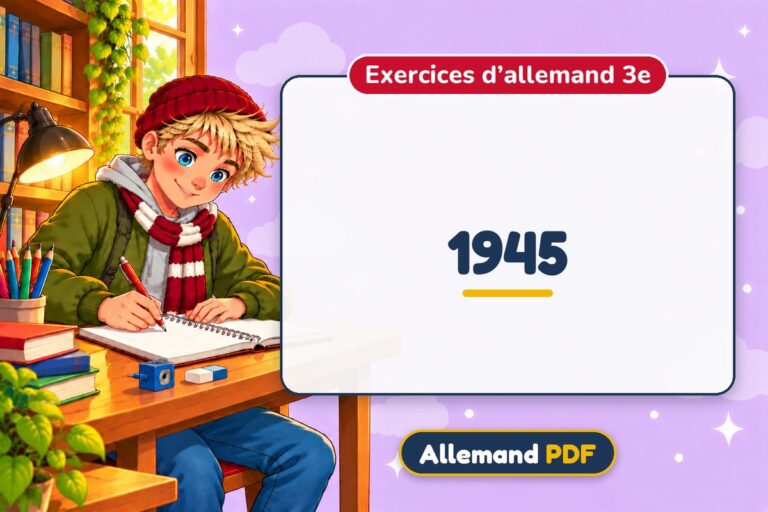 1945 : exercices d’allemand 3e, illustration Allemand PDF