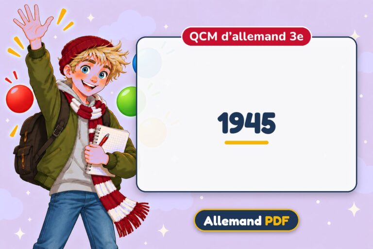 1945 : QCM d’allemand 3e, illustration Allemand PDF