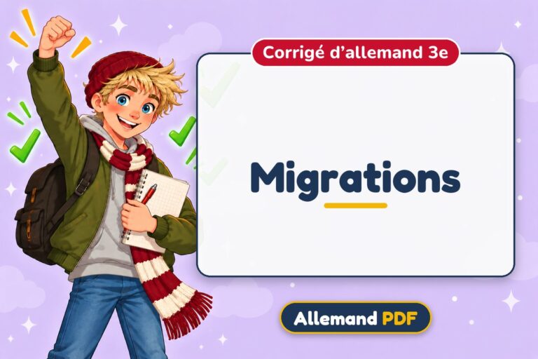 Migrations : corrigé d’allemand 3e, illustration Allemand PDF