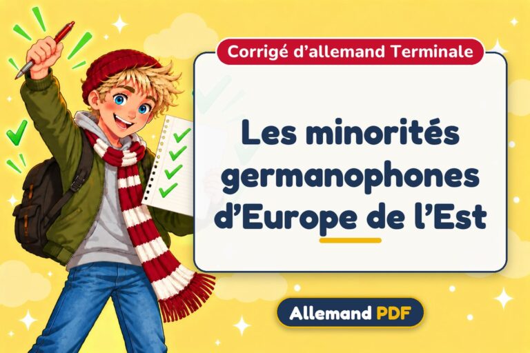 Les minorités germanophones d’Europe de l’Est : corrigé d’allemand terminale, illustration Allemand PDF