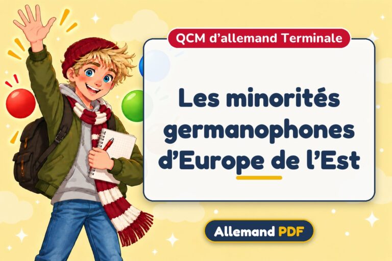 Les minorités germanophones d’Europe de l’Est : QCM d’allemand terminale, illustration Allemand PDF