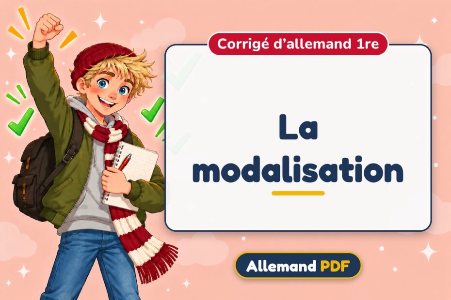 La modalisation : corrigé d’allemand 1re, illustration Allemand PDF