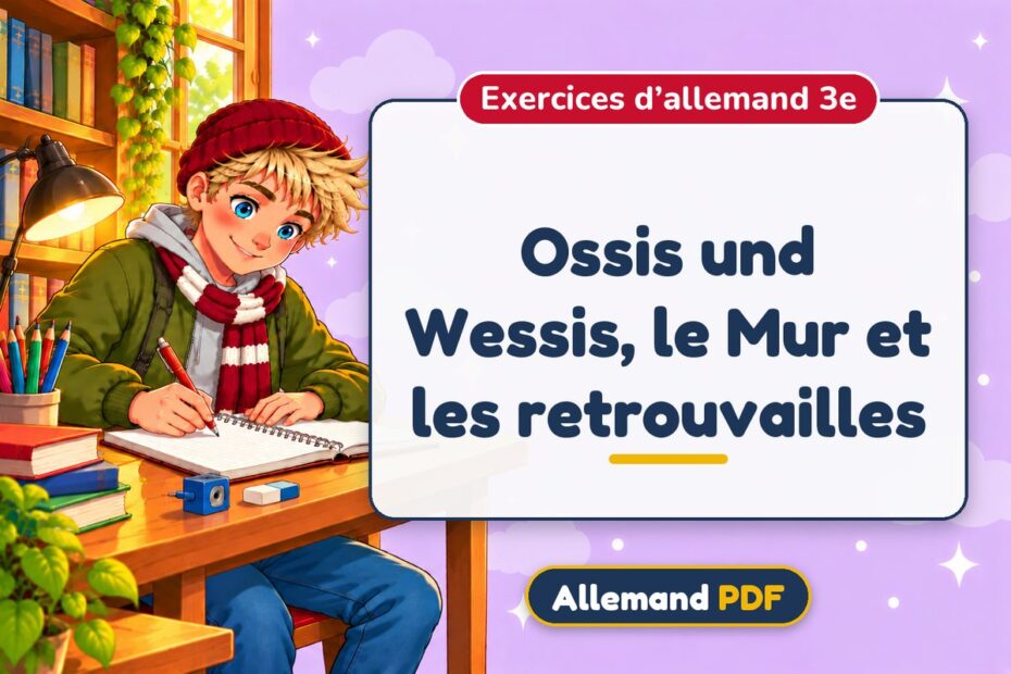 Ossis und Wessis, le Mur et les retrouvailles : exercices d’allemand 3e, illustration Allemand PDF